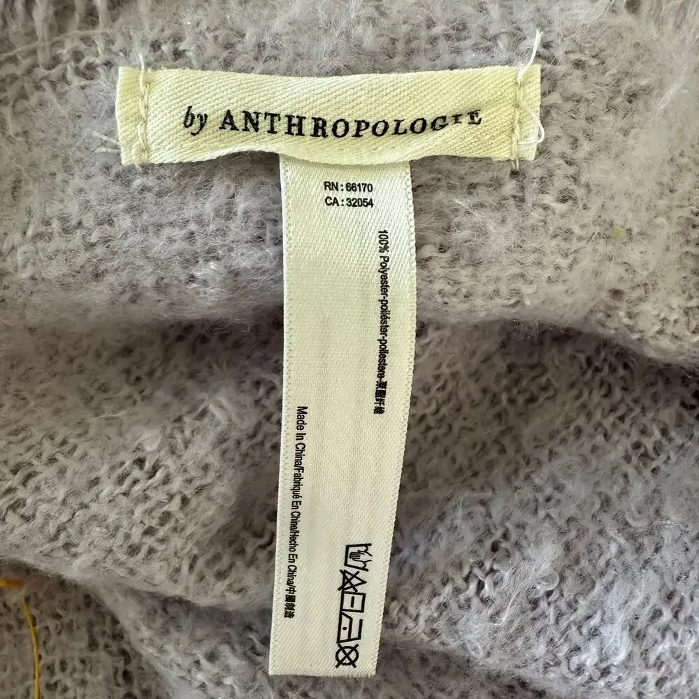 Anthropologie Soft Lilac Fringed Scarf Wrap Pashmina knot purple